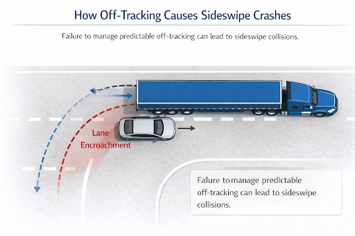 How Off-Tracking Causes Sidewipes Crashes